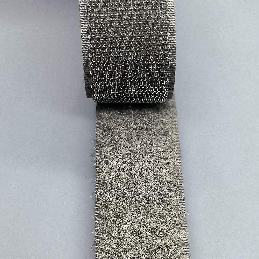 factory wholesale 20 mm width metal fiber conductive hook and loop