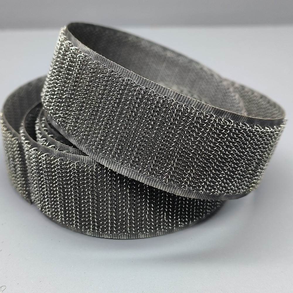 factory wholesale 20 mm width metal fiber conductive hook and loop