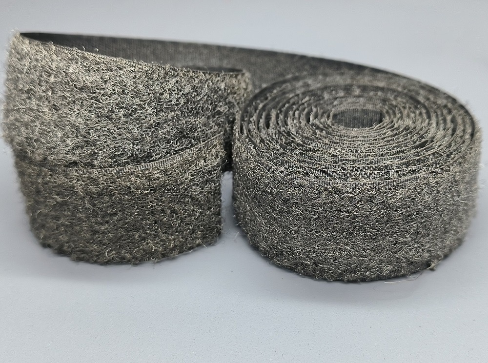 factory wholesale 20 mm width metal fiber conductive hook and loop